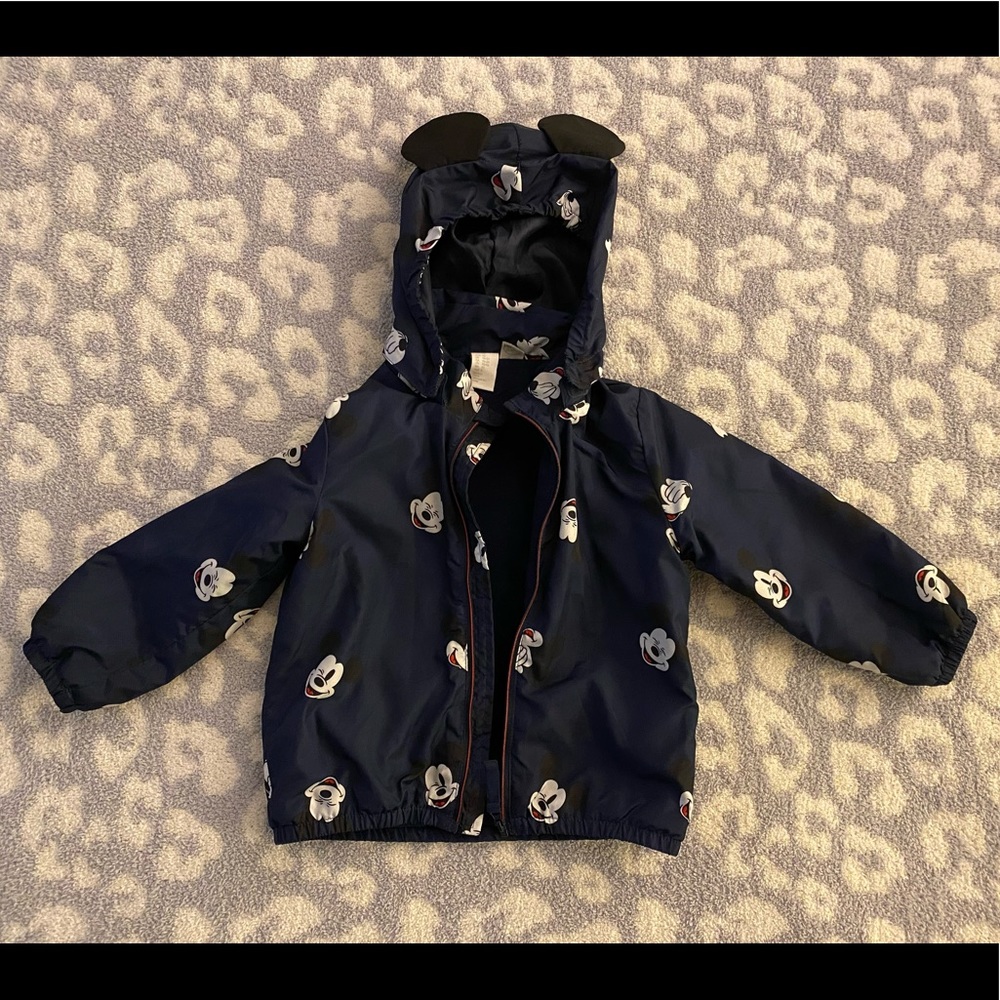 H&M Mickey windbreaker fleece lined jacket